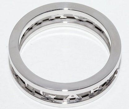 Bulgari Ring 18K White Gold Bzero1 Openwork Logo Spiral Ring An859738 359361