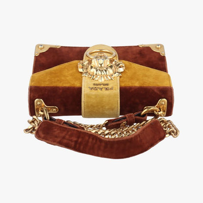 Prada Caye Lion Head Yellow And Brown Velour 1bd089110