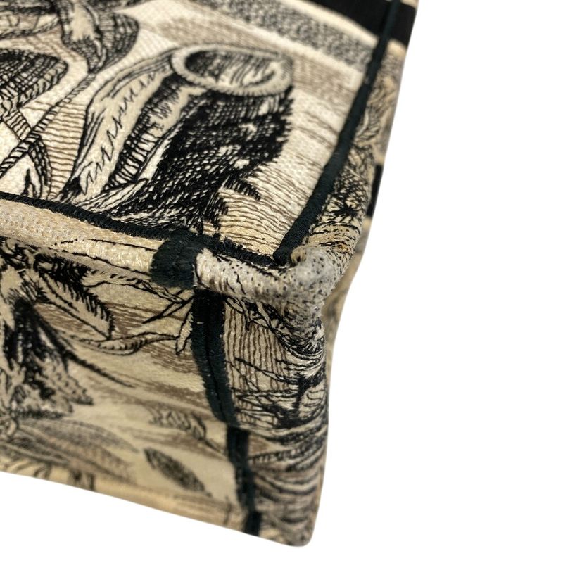 Christian DIOR Toile De Jouy Embroidery Book Tote Large Tote Bag Cabas  Brand