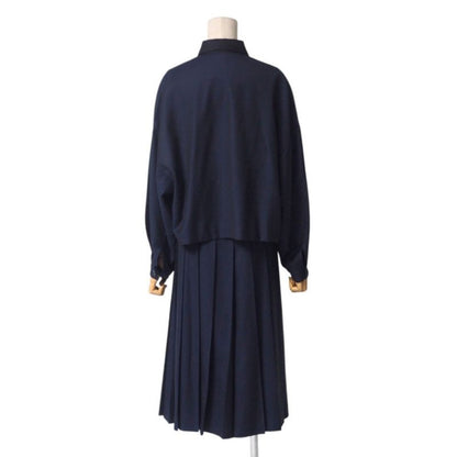 2022Prada Skirt Setup Size Jacket: 38 Skirt: 36S Zip Up Jacket Blouson