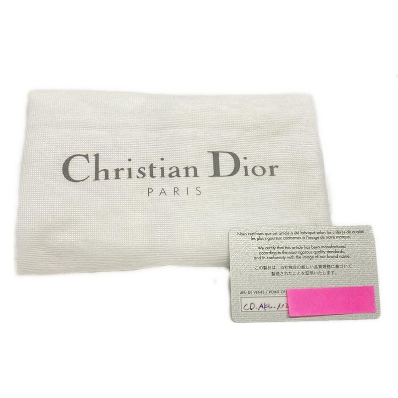 Dior/christian Dior Handbag Saddle Pouch Navy And Ivory Leather