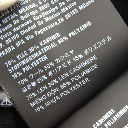 Prada 2022 1hc248 Wool Cashmere Logo Padded Knitted Bucket Hat Black White Red