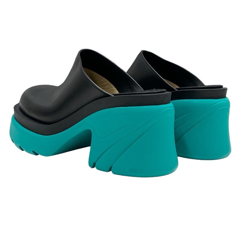 Bottega Venetaveneta Flash Sandals Clog Sabot Shoes Leather Black Green