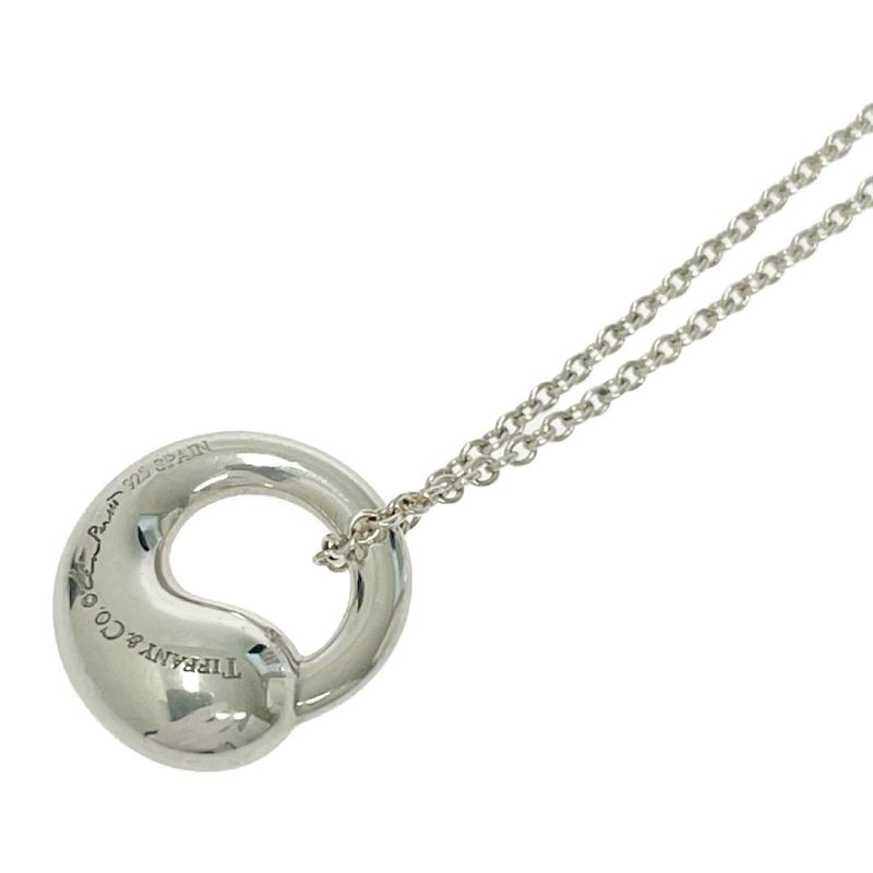 Tiffany & Co Silver Elsa Peretti Eternal Circle Necklace 4.0g 925 Engraved