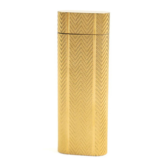Cartier All-over Pattern Oval Form Roller Type Smoking Goods Gas