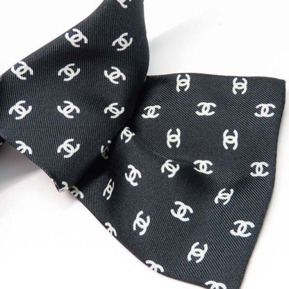 Chanel Valletta Aaa821 25P Coco Mark Ribbon Black Silk Hair Accessory