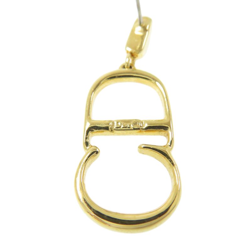 Christian DIOR CD Logo Earrings Metal Ladies