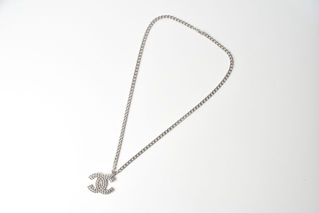 Chanel Necklace Pendant Bracelet Men's Women's Silver Perforated