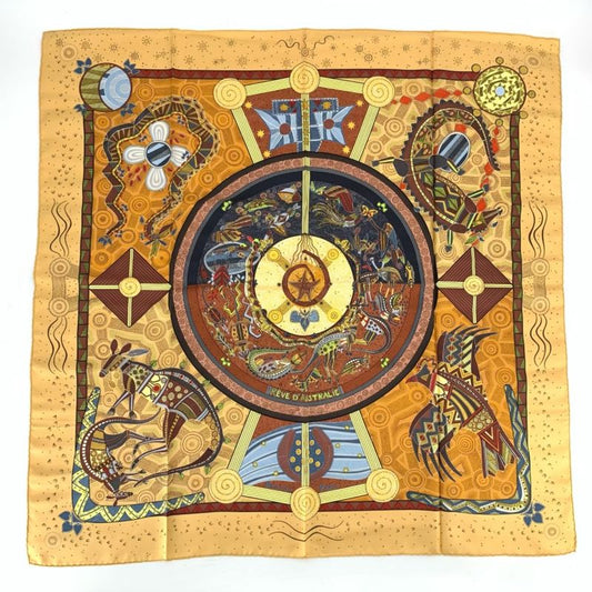 Hermes Silk Scarf Carre 90 REVE D'australie Australian Dream