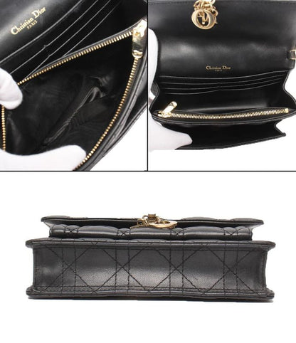 Christian Dior 2way Chain Shoulder Wallet Clutch Crossbody Daily Chain Pouch