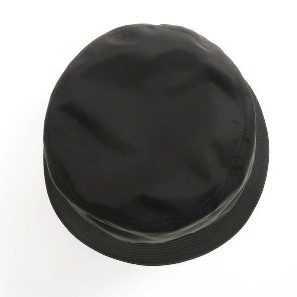 Prada Bucket Hat 1hc137 2DMI Bucket Hat Re-nylon Nylon M Size Triangle Plate