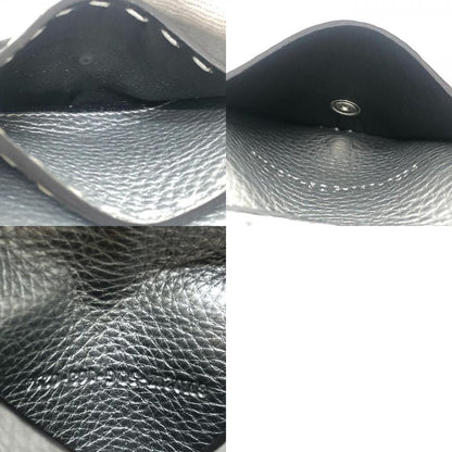 Fendi Card Case Selleria Leather Silver