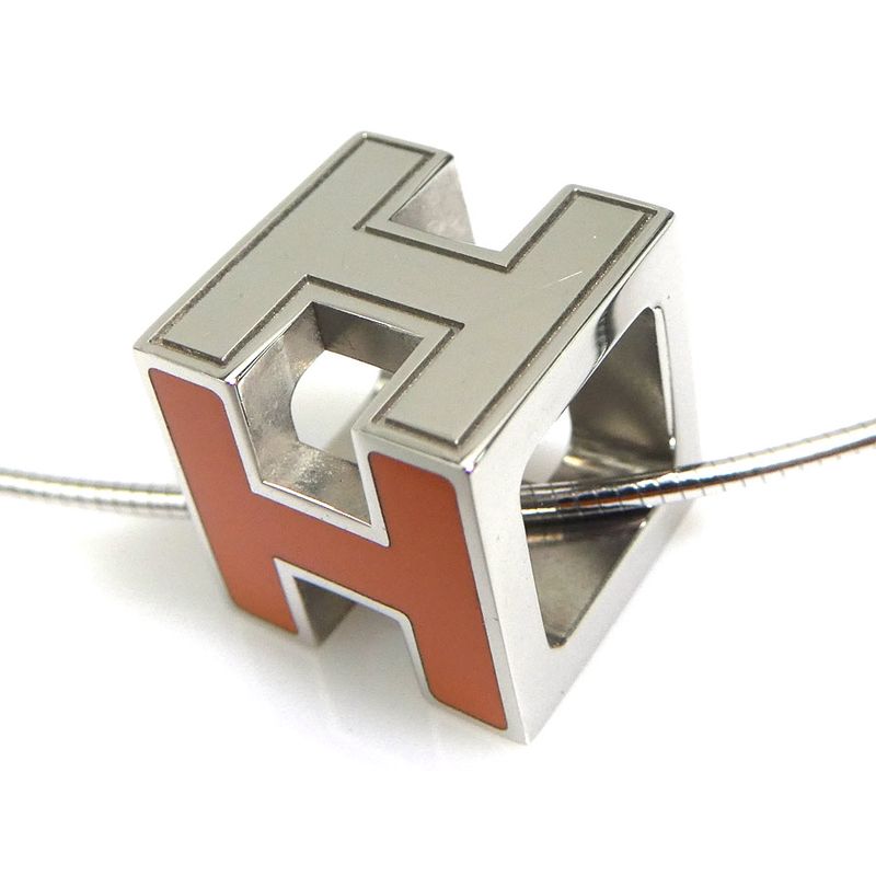 Hermes Necklace H Cube Caged Ash