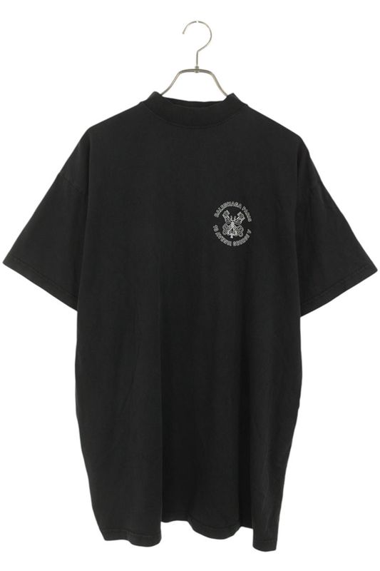 Balenciaga 787349 Trvu5 Logo Print Oversized T-shirt Men 1