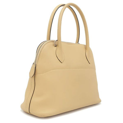 Hermes 2-Way Bag Bolide 27 Swift Natural Sable Silver Hardware Shoulder Stamped