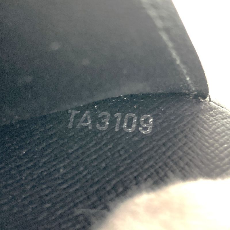 Louis Vuitton M32572 Portefeuille Braza Wallet Black Taiga Women Men Fashion