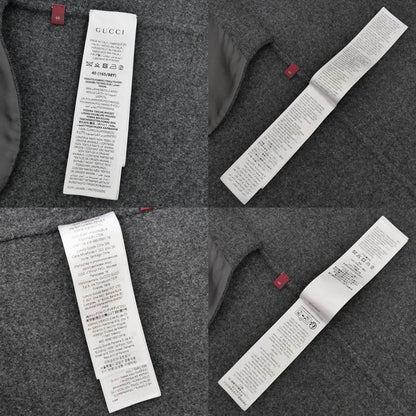 Gucci Wool Long Coat 40 Size Gray 797050 24-25aw Women's Outerwear