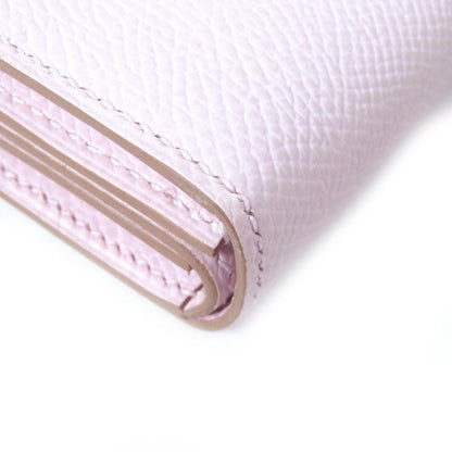 Hermes Bearn Mini Mauve Père Silver Hardware Vaux Epson Compact Wallet Bifold