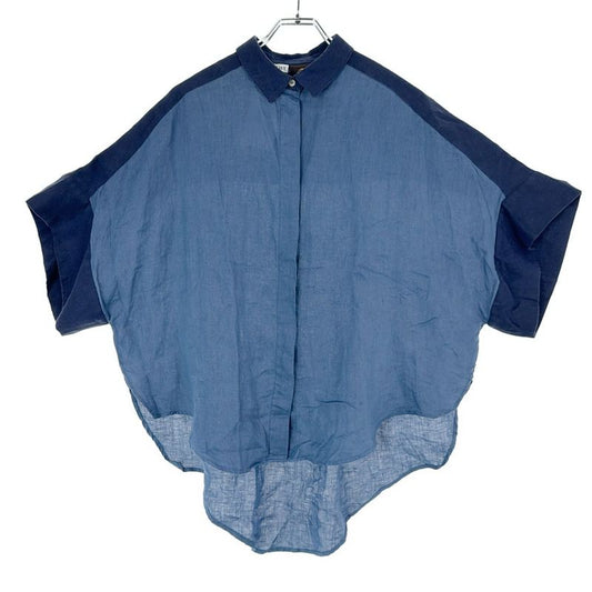 Loewe Paula's Ibiza Loewe Paula's Ibiza 2 Tone Color Linen Short Sleeve Shirt