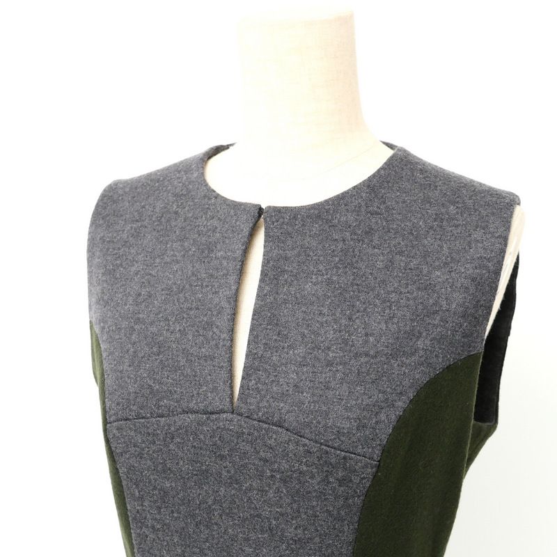 Fendi Dress Size 42 Bicolor Sleeveless Dress Made In Italy 20240924 Ra1362