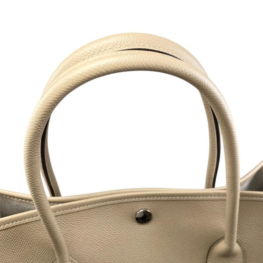 Hermes Tote Garden Party PM C Engraved Epson Trench Beige Silver Hardware Hermes