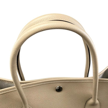Hermes Tote Garden Party PM C Engraved Epson Trench Beige Silver Hardware Hermes