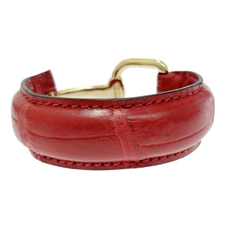 Gucci GP Leather Horsebit Bangle Red 498201 Bangle