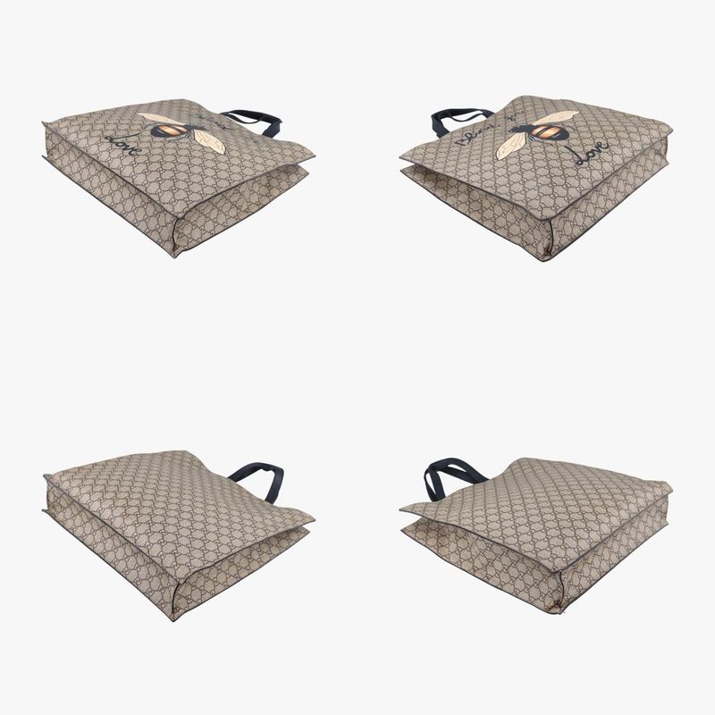 Guccigg Supreme Bee Brown And Ruched PVC Coated Canvas 450950 B024905997