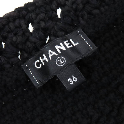 CHANEL 21P P70500 100% Cotton Coco Mark Button Coco Button Cropped Knit