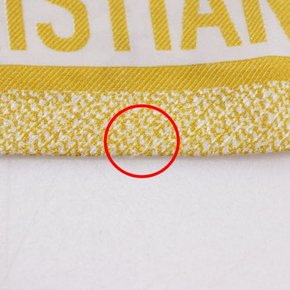[dior] Christian Dior Mitzah Toile De Jouy Sauvage Ribbon Scarf Silk Yellow/whit