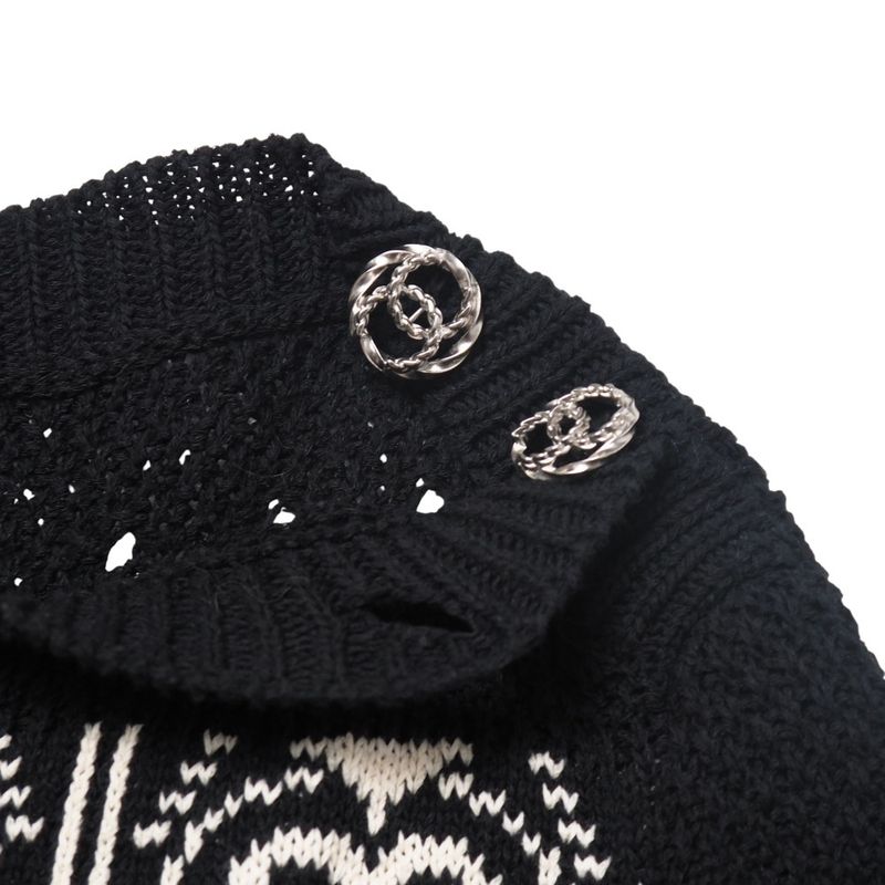 Chanel Knitwear Size 36 20P Total Pattern Coco Mark CC Knit Sweater
