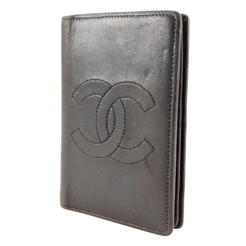 Chanel Coco Mark Card Case Lambskin Dark Brown Ladies Business Card Holder