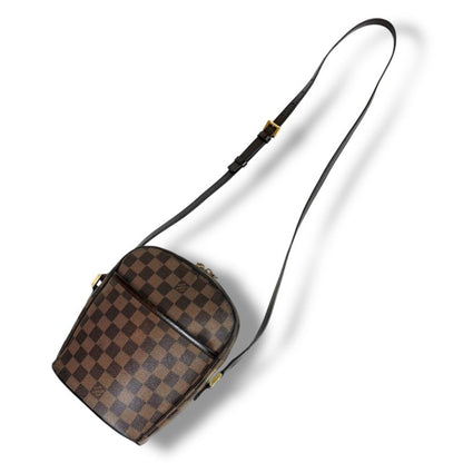 Louis Vuitton Ipanema PM Shoulder Bag Damier Leather Ebène Brown Shoulder