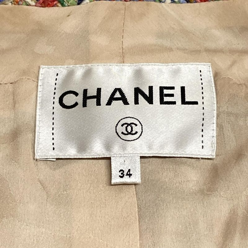 Chanel Jacket Size 34 S Women - P56262 Green X Red X Multi Long Sleeves / Tweed