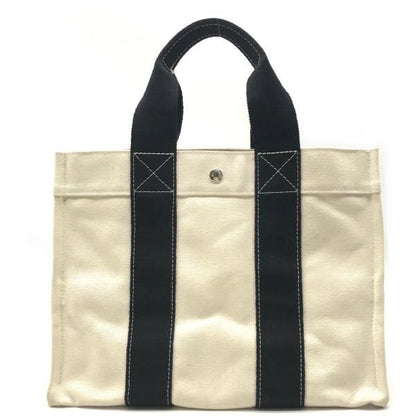 Hermes Canvas Bora Hand Bag White