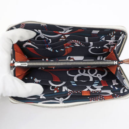 Hermes Azap Long Silk-in Epson Cles Silver-hardware D Engraved Ivory-lea