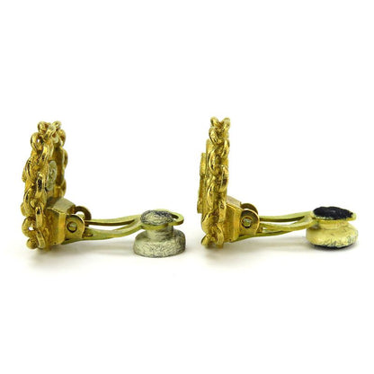 Chanel Earring Coco Mark Metal Gold Accessories 95P Plated Ladies Women Chanel