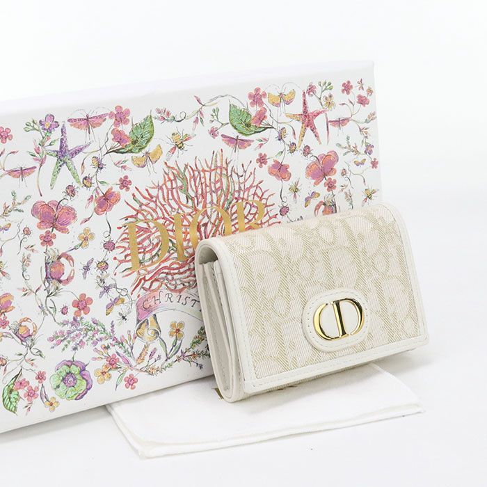 DIOR Glycine Wallet 30 Montaigne S2300 UNRG M01E Coin Purse Jacquard Women's