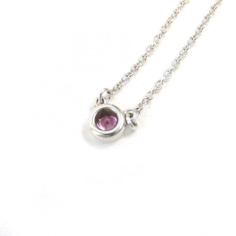 Tiffany & Co Elsa Peretti Color By The Yard 1P Pink Sapphire Pendant Necklace