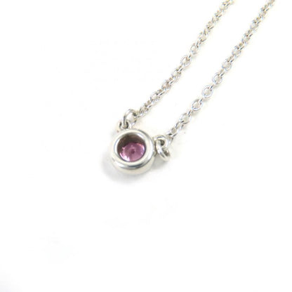 Tiffany & Co Elsa Peretti Color By The Yard 1P Pink Sapphire Pendant Necklace