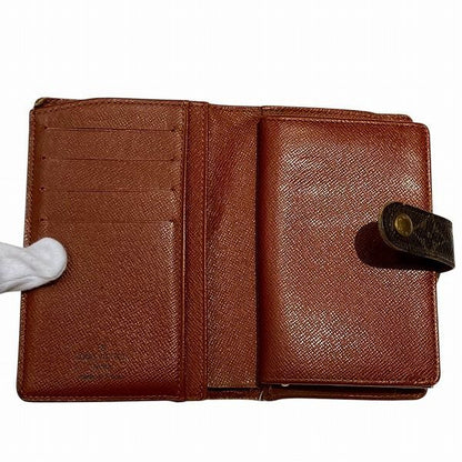 Louis Vuitton Monogram Porte Monevier Viennois M61663 Clasping Bifold Wallet