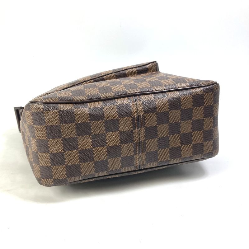 Louis Vuitton Shoulder Bag Olaf MM N41441 Damier Canvas Ebène Brown