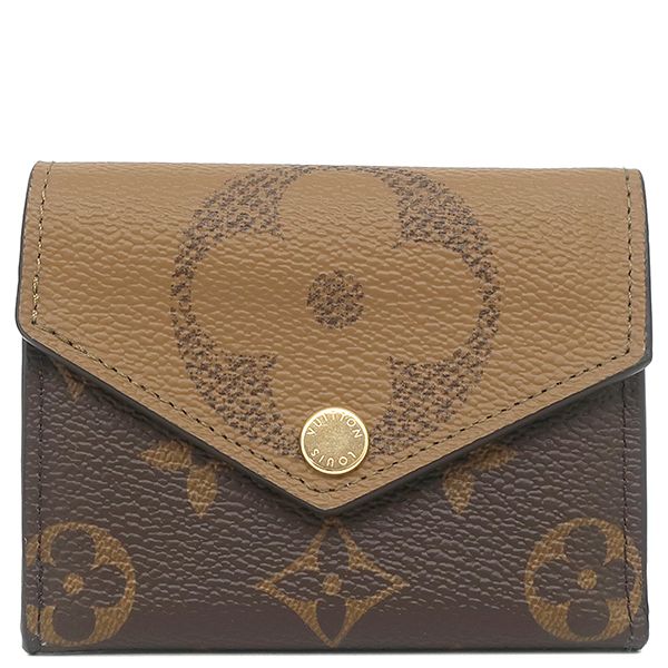 Louis Vuitton Trifold Wallet Portefeuille Zoe Monogram Canvas Monogram Reverse