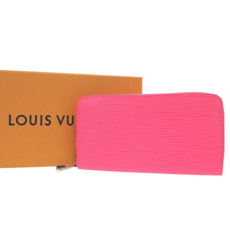 Louis Vuitton Epi Leather Round Zip Wallet Zippy Wallet M80113 Long Wallet Pink