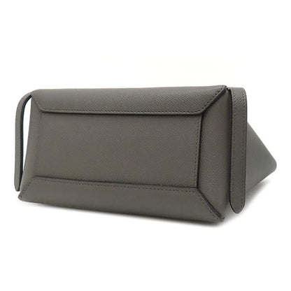 Celine 2way Bag Belt Bag Nano Calf Gray Gold Hardware Handbag Shoulder [storage