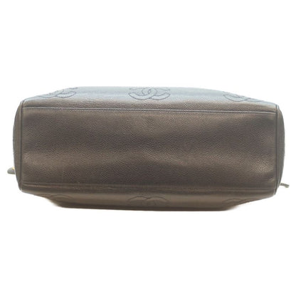 Chanel No 2 Black Caviar Skin Ghardware Triple Coco Chain Tote Chain Shoulder