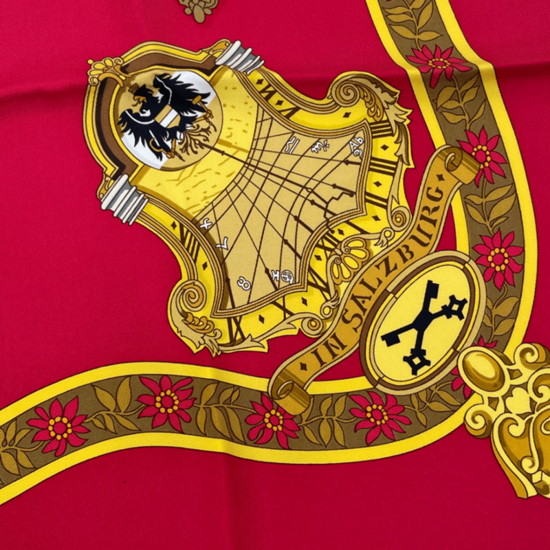 Hermes Carre 90 In Salzburg Red Scarf In Salzburg Silk