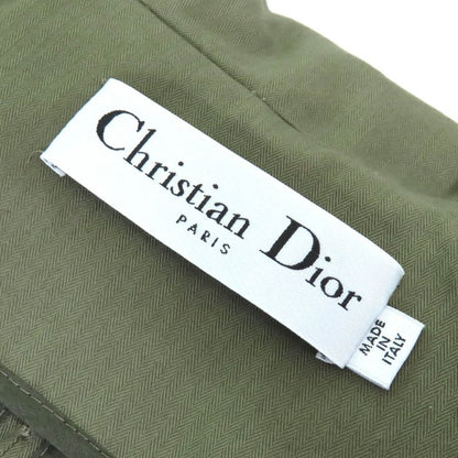Christian DIOR 857m82a3726 100% Cotton Bee Embroidery Hooded Zip Up Military