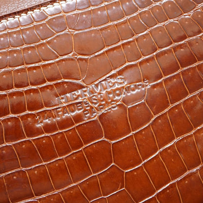 Hermes Lucy PM Tote Bag Niloticus/leather Brown 0125hermes