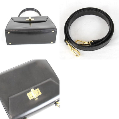Celine Handbag Leather Black